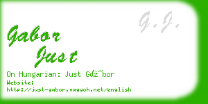 gabor just business card